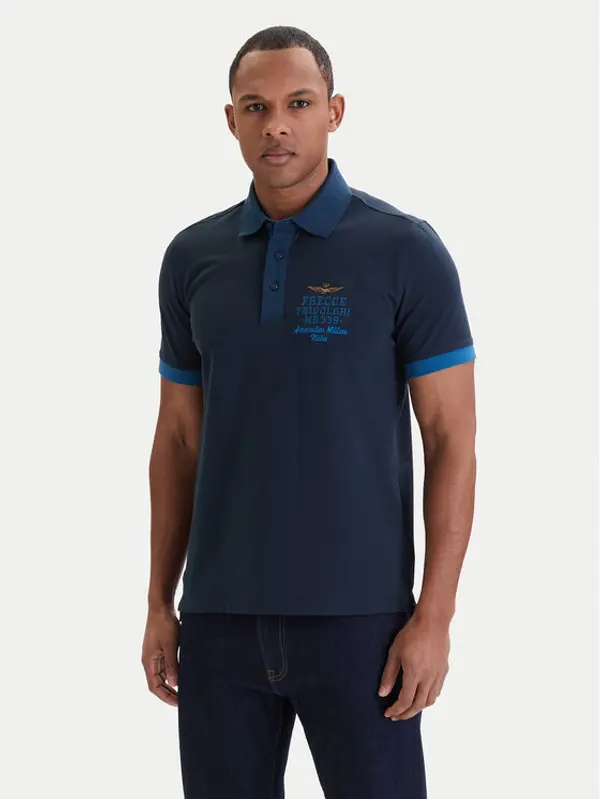 aeronautica militare Aeronautica Militare Polo 261PO1908UP00191 Tamnoplava Slim Fit
