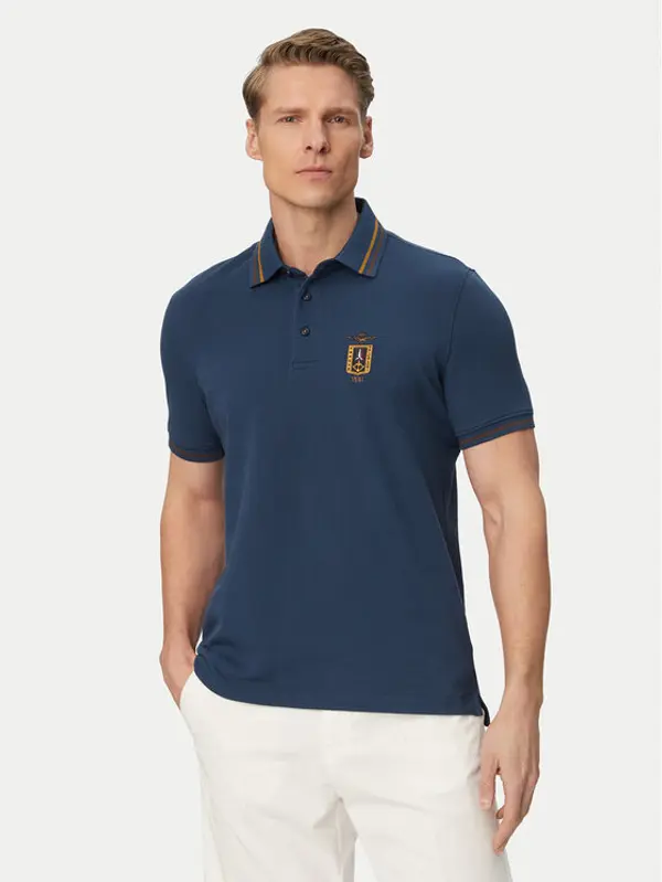 aeronautica militare Aeronautica Militare Polo 261PO1914UP00403 Plava Regular Fit