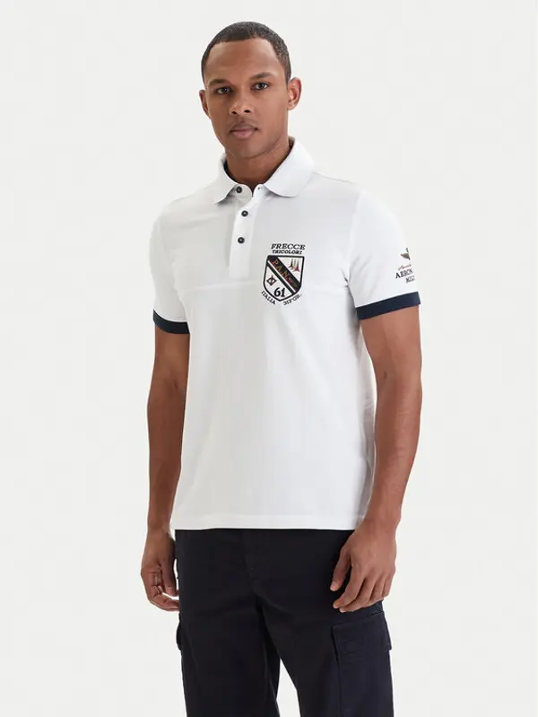 aeronautica militare Aeronautica Militare Polo 261PO1915UP00191 Bijela Regular Fit
