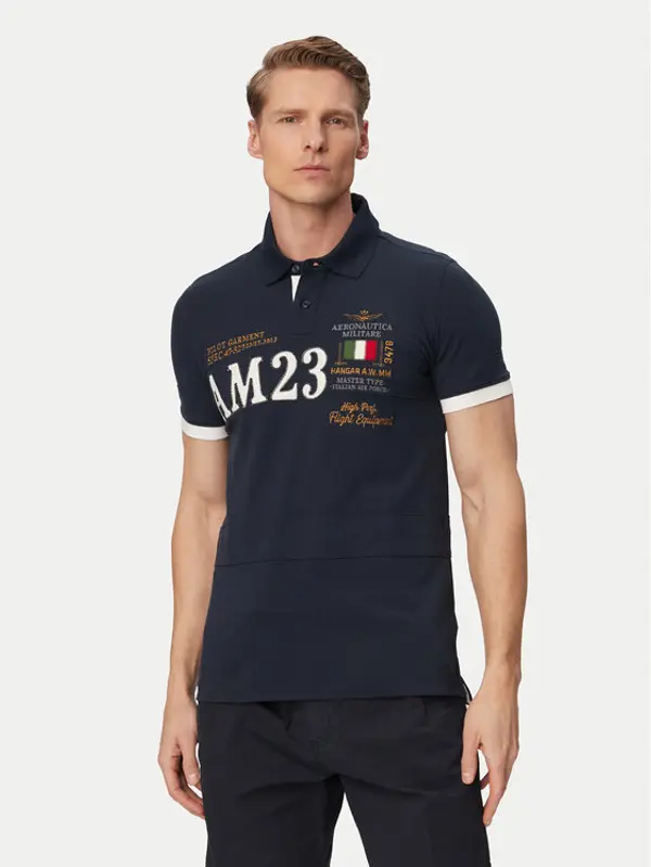 aeronautica militare Aeronautica Militare Polo 261PO1916UP00191 Tamnoplava Regular Fit