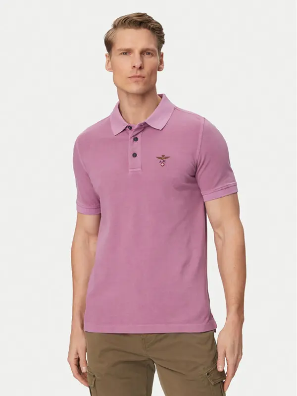 aeronautica militare Aeronautica Militare Polo 261PO1925UP00406 Svijetlo ljubičasta Regular Fit