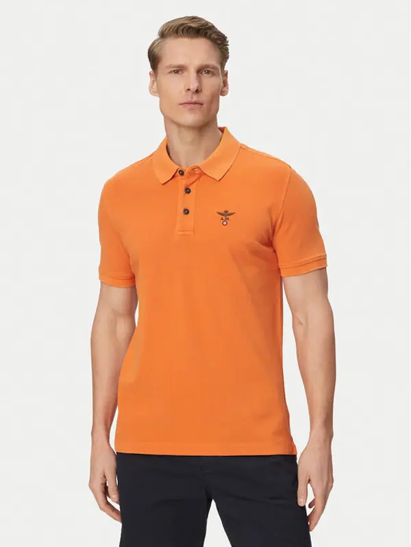 aeronautica militare Aeronautica Militare Polo 261PO1925UP00406 Svijetlo narančasta Regular Fit
