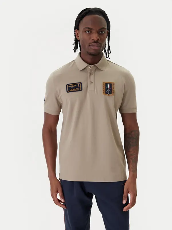 aeronautica militare Aeronautica Militare Polo 261PO1927UP00191 Bež Regular Fit