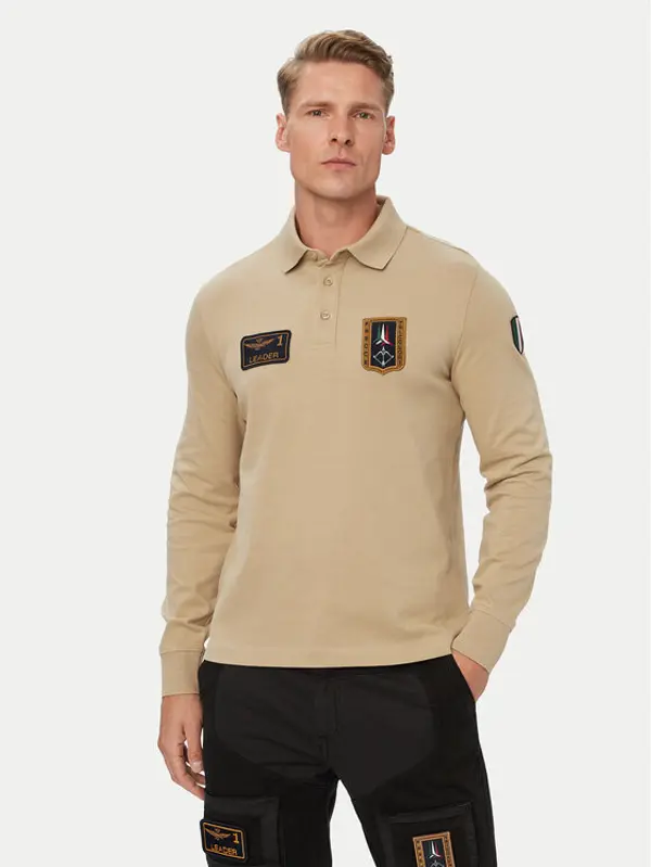 aeronautica militare Aeronautica Militare Polo 262PO1941UJ00703 Bež Regular Fit