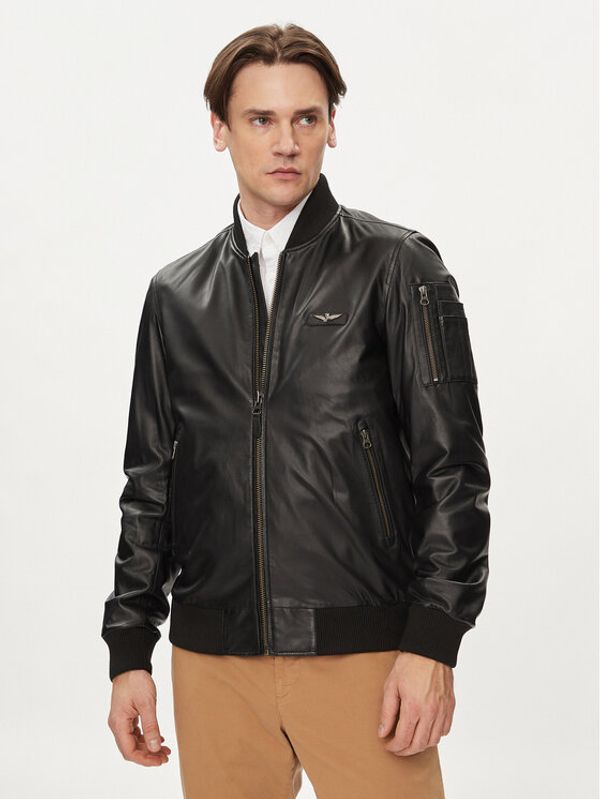 Aeronautica Militare Aeronautica Militare Prijelazna jakna 241PN5023PL214 Crna Regular Fit