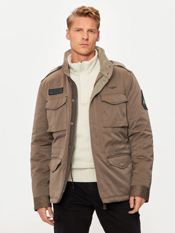 Aeronautica Militare Aeronautica Militare Prijelazna jakna 242AB2189CT3376 Smeđa Regular Fit