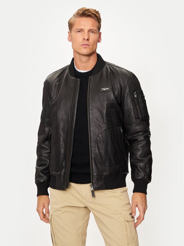 Aeronautica Militare Aeronautica Militare Prijelazna jakna 242PN951PL249 Crna Regular Fit