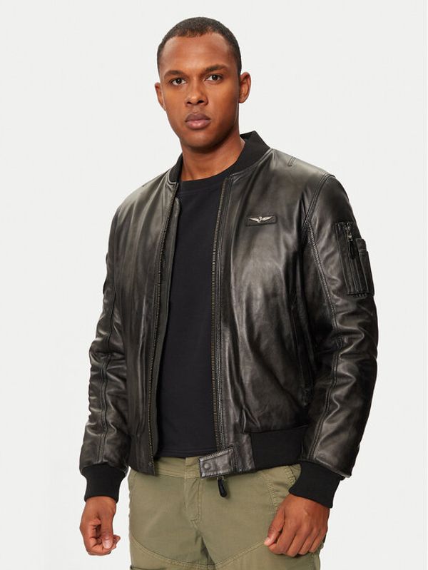 Aeronautica Militare Aeronautica Militare Prijelazna jakna 242PN956PL247 Crna Regular Fit