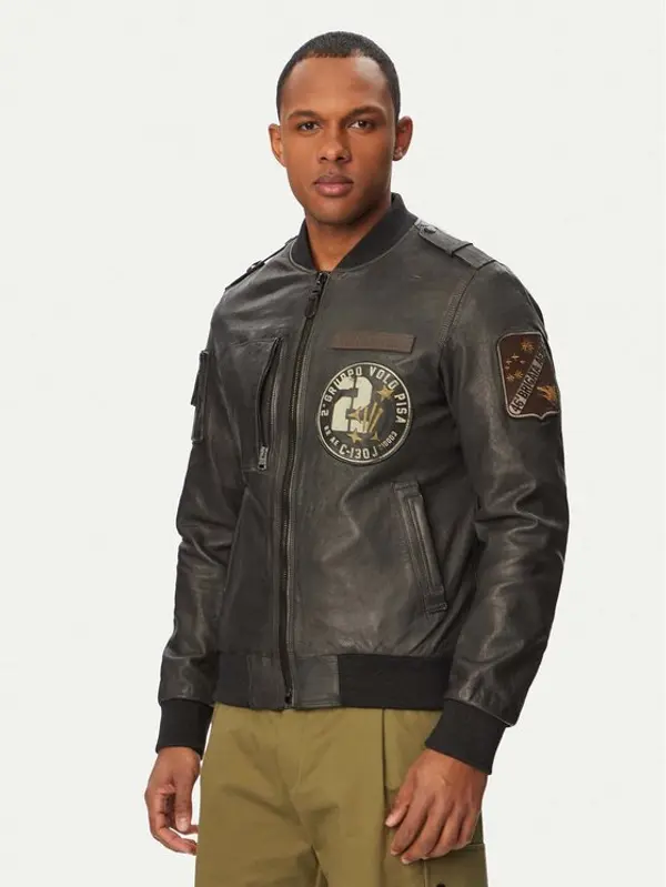 aeronautica militare Aeronautica Militare Prijelazna jakna 261PN5055U100839 Crna Regular Fit