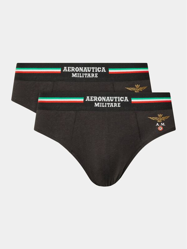 Aeronautica Militare Aeronautica Militare Set od 2 para slip gaćica AM1USL001 Crna