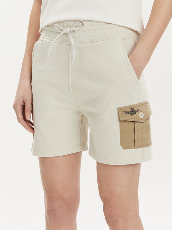 Aeronautica Militare Aeronautica Militare Sportske kratke hlače 241BE197DF511 Écru Regular Fit