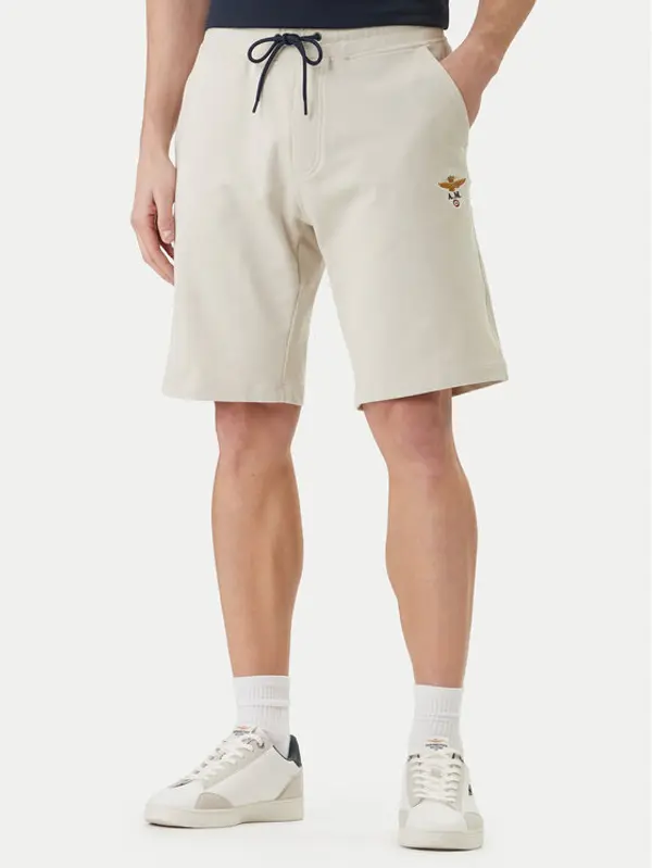 aeronautica militare Aeronautica Militare Sportske kratke hlače 261BF0032UF00674 Bež Regular Fit