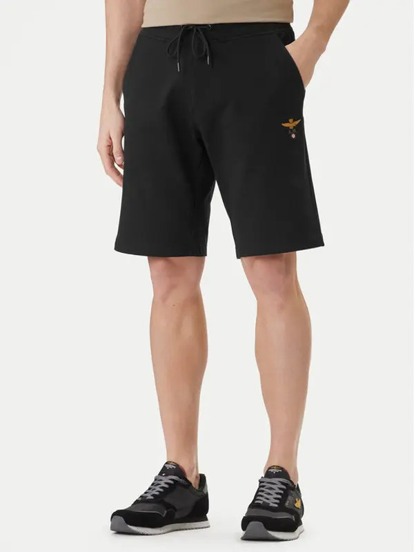 aeronautica militare Aeronautica Militare Sportske kratke hlače 261BF0032UF00674 Crna Regular Fit