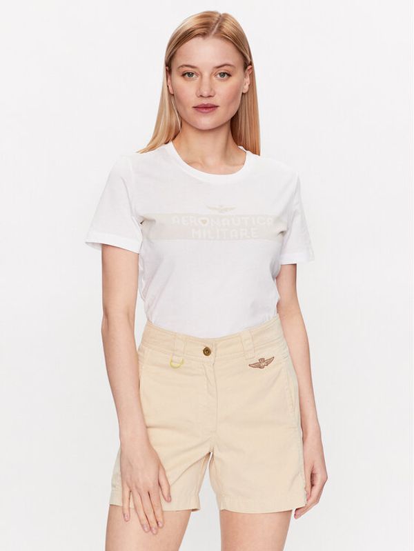 Aeronautica Militare Aeronautica Militare T-shirt 231TS2101DJ510 Bijela Regular Fit