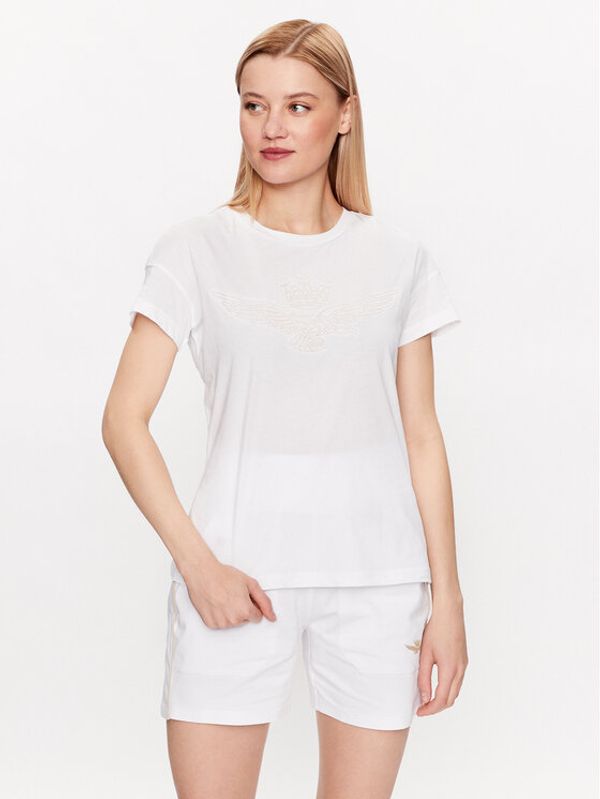 Aeronautica Militare Aeronautica Militare T-shirt 231TS2103DJ510 Bijela Regular Fit