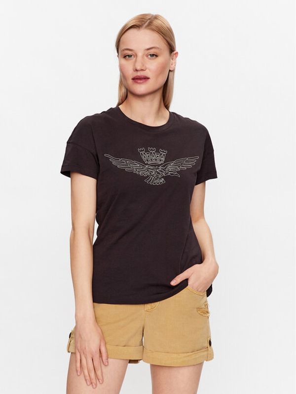 Aeronautica Militare Aeronautica Militare T-shirt 231TS2103DJ510 Crna Regular Fit