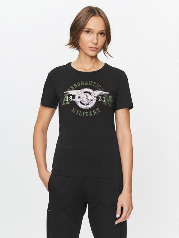 Aeronautica Militare Aeronautica Militare T-shirt 232TS2178DJ496 Crna Slim Fit