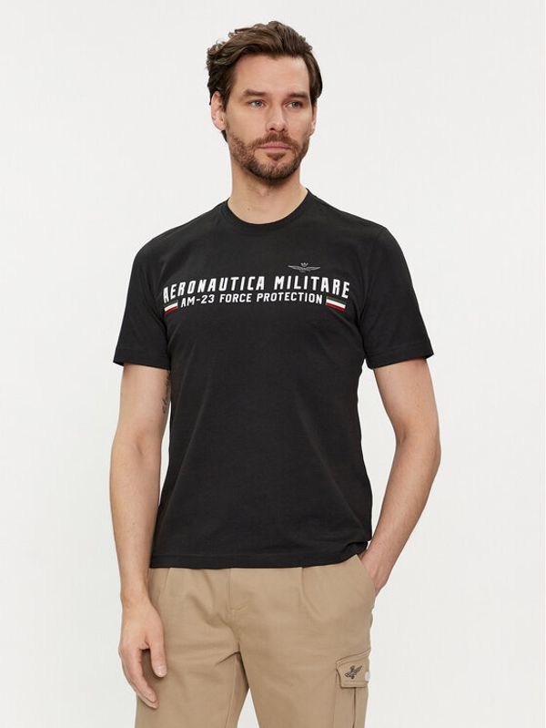 Aeronautica Militare Aeronautica Militare T-shirt 241TS1942J538 Crna Regular Fit