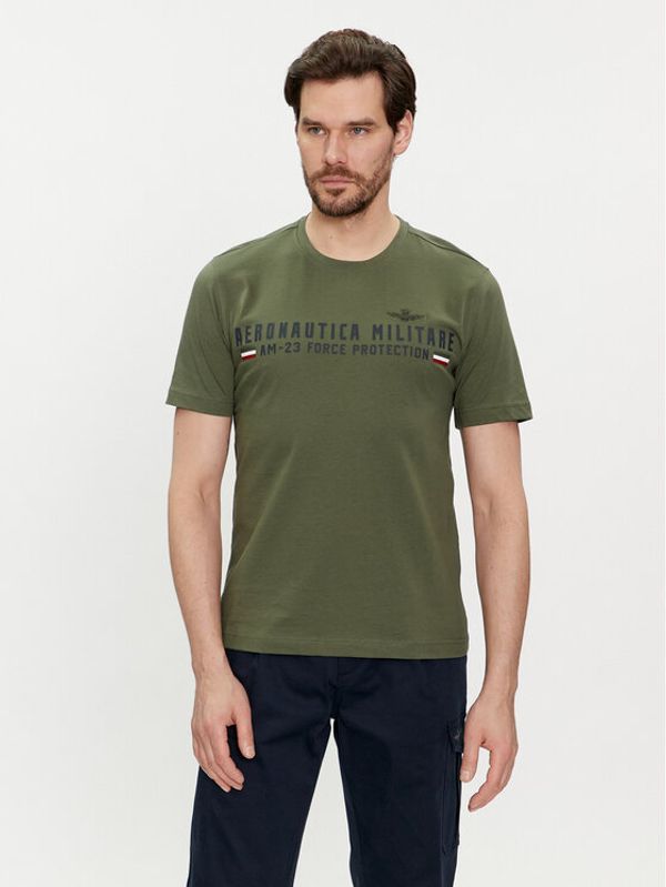 Aeronautica Militare Aeronautica Militare T-shirt 241TS1942J538 Zelena Regular Fit