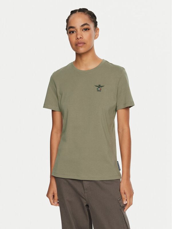 Aeronautica Militare Aeronautica Militare T-shirt 242TS2301DJ59 Zelena Regular Fit