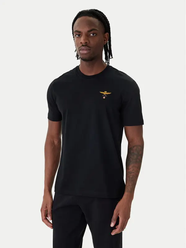 aeronautica militare Aeronautica Militare T-shirt 261TS1580UJ00372 Crna Regular Fit