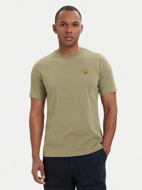 aeronautica militare Aeronautica Militare T-shirt 261TS1580UJ00372 Zelena Regular Fit
