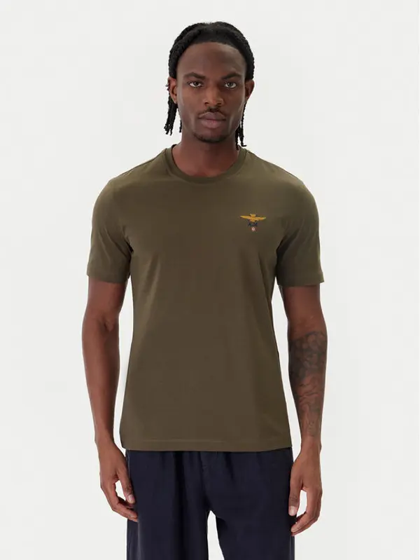 aeronautica militare Aeronautica Militare T-shirt 261TS1580UJ00372 Zelena Regular Fit
