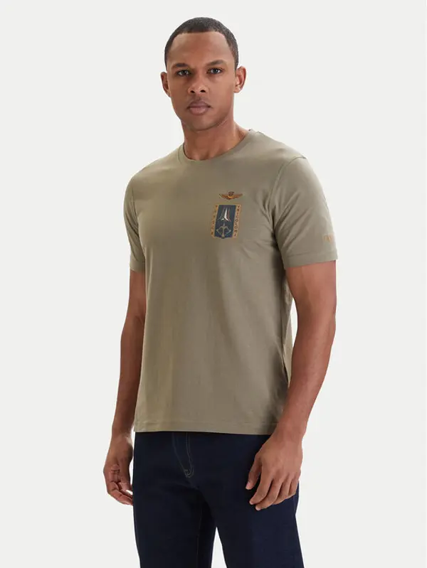 aeronautica militare Aeronautica Militare T-shirt 261TS2534UJ00641 Zelena Regular Fit