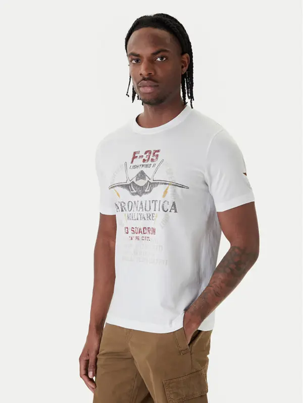 aeronautica militare Aeronautica Militare T-shirt 261TS2536UJ00641 Bijela Regular Fit