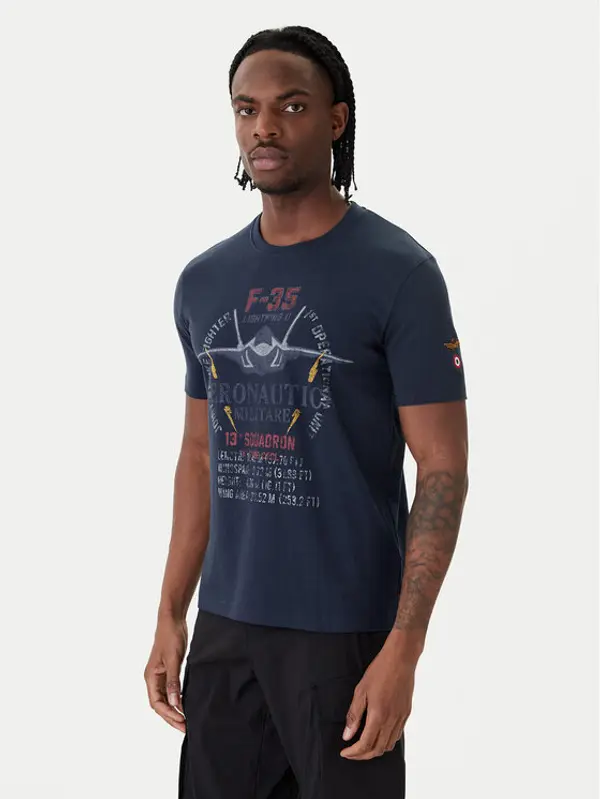 aeronautica militare Aeronautica Militare T-shirt 261TS2536UJ00641 Tamnoplava Regular Fit