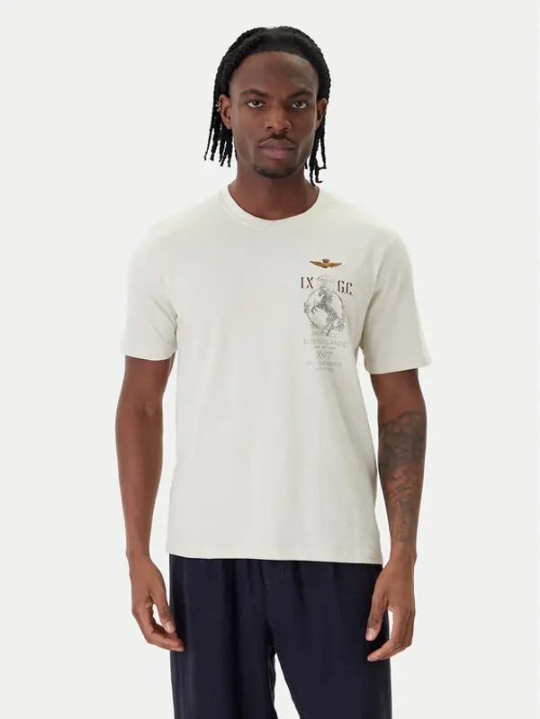 aeronautica militare Aeronautica Militare T-shirt 261TS2543UJ00686 Bež Regular Fit