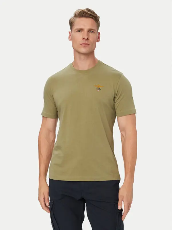 aeronautica militare Aeronautica Militare T-shirt 262TS1580UJ00372 Zelena Regular Fit