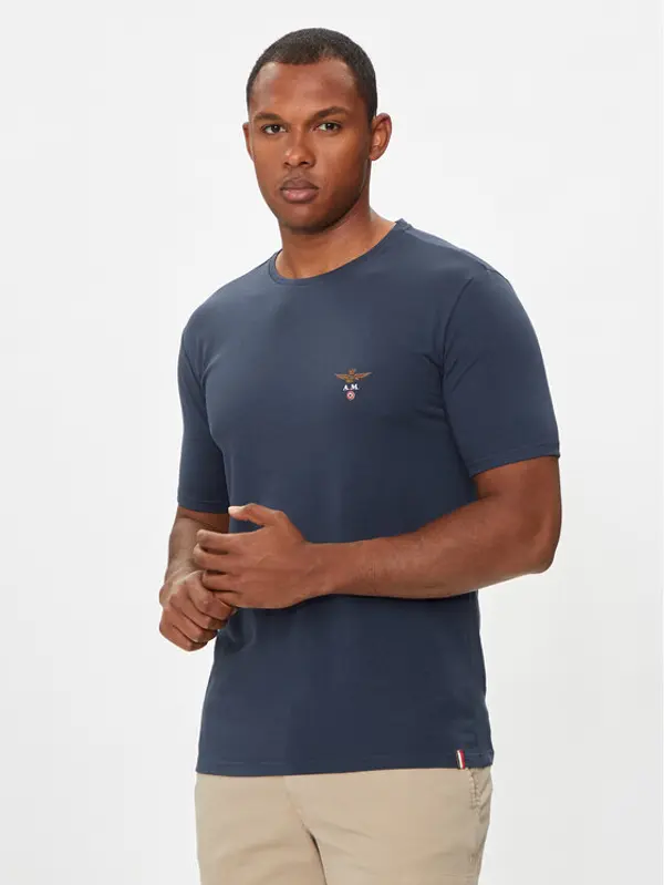 aeronautica militare Aeronautica Militare T-shirt AM1UTI001 Tamnoplava Regular Fit