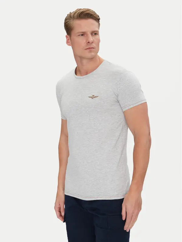 aeronautica militare Aeronautica Militare T-shirt AM1UTI003 Siva Regular Fit