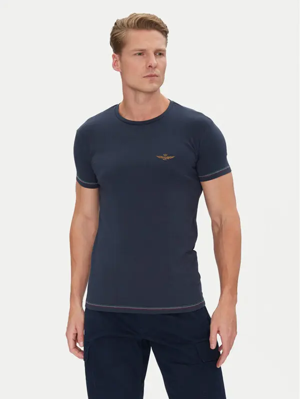 aeronautica militare Aeronautica Militare T-shirt AM1UTI003 Tamnoplava Regular Fit