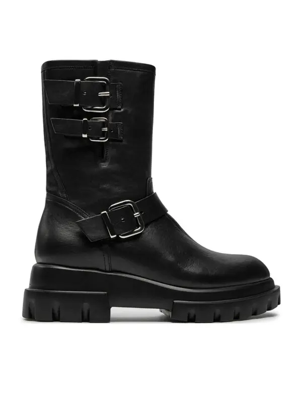 AGL AGL Čizme Chunky Biker D756589PGKD0711013 Crna