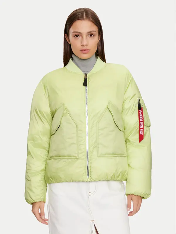 alpha industries Alpha Industries Bomber 148004 Zelena Regular Fit