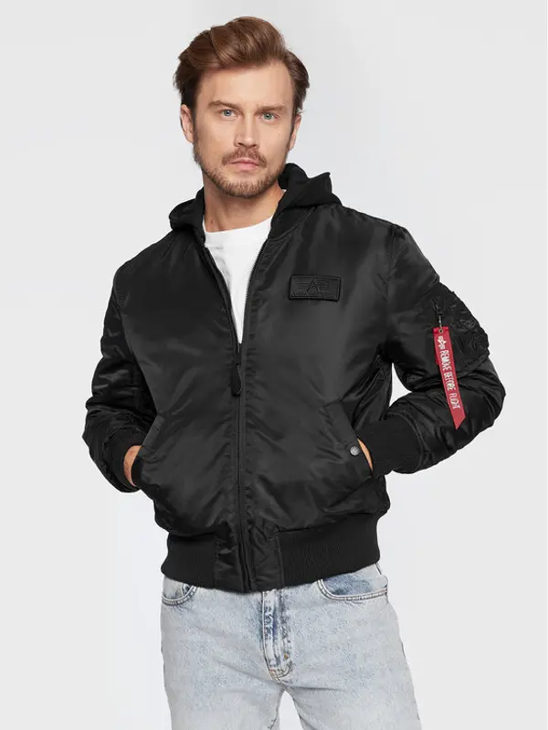 alpha industries Alpha Industries Bomber Back Print 128113 Crna Regular Fit