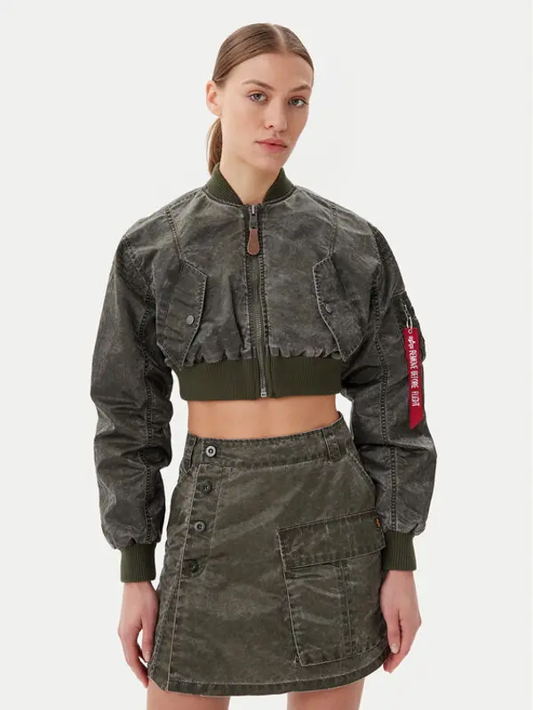 alpha industries Alpha Industries Bomber MA-1 Vintage 156002 Zelena Regular Fit