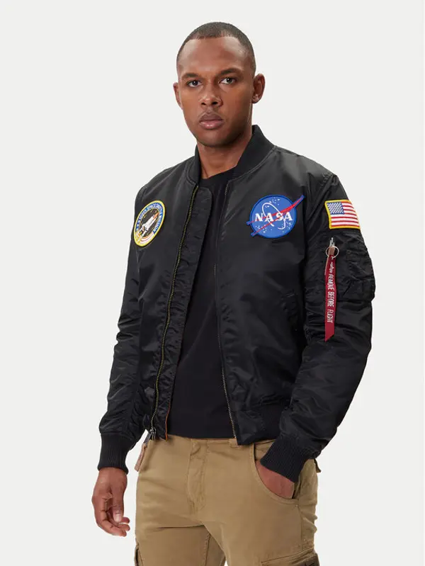 Alpha Industries Alpha Industries Bomber Nasa 166107 Crna Regular Fit
