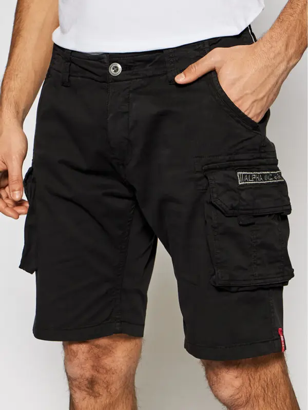 alpha industries Alpha Industries Kratke hlače Crew 176203 Crna Slim Fit