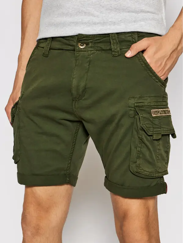 alpha industries Alpha Industries Kratke hlače Crew 176203 Zelena Slim Fit