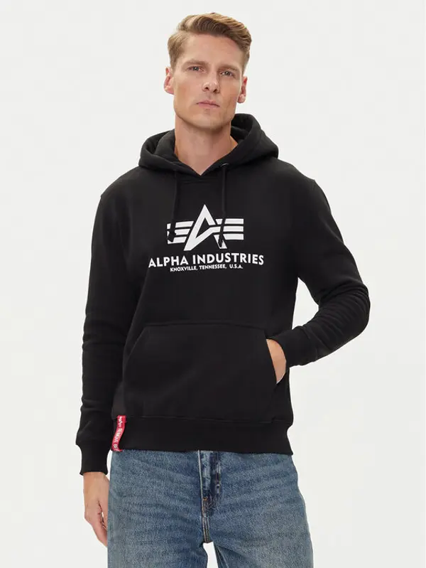 Alpha Industries Alpha Industries Majica dugih rukava Basic 178312 Crna Regular Fit