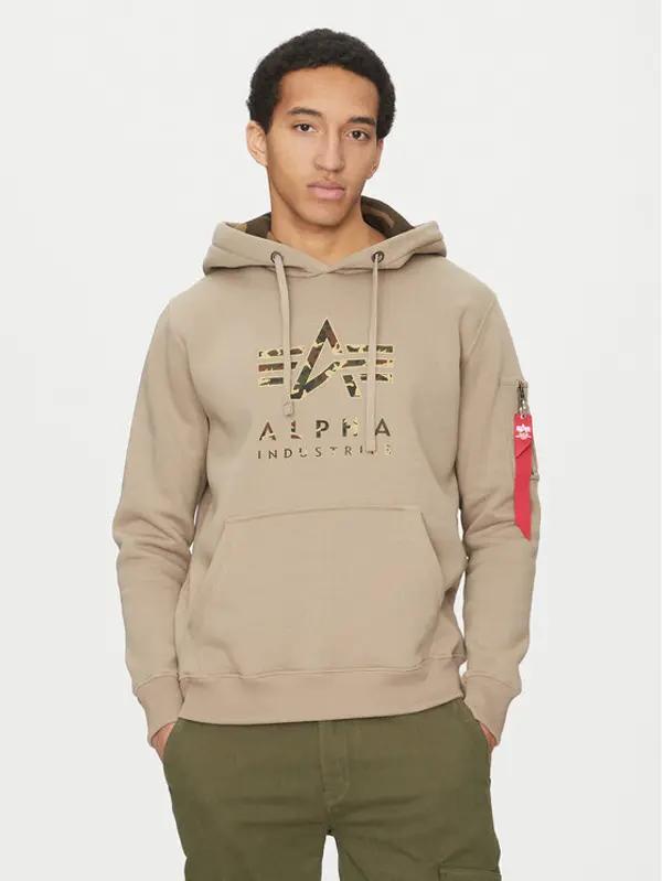Alpha Industries Alpha Industries Majica dugih rukava Camo Tpu 146337 Bež Regular Fit