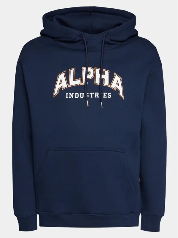 Alpha Industries Alpha Industries Majica dugih rukava College 146331 Tamnoplava Regular Fit