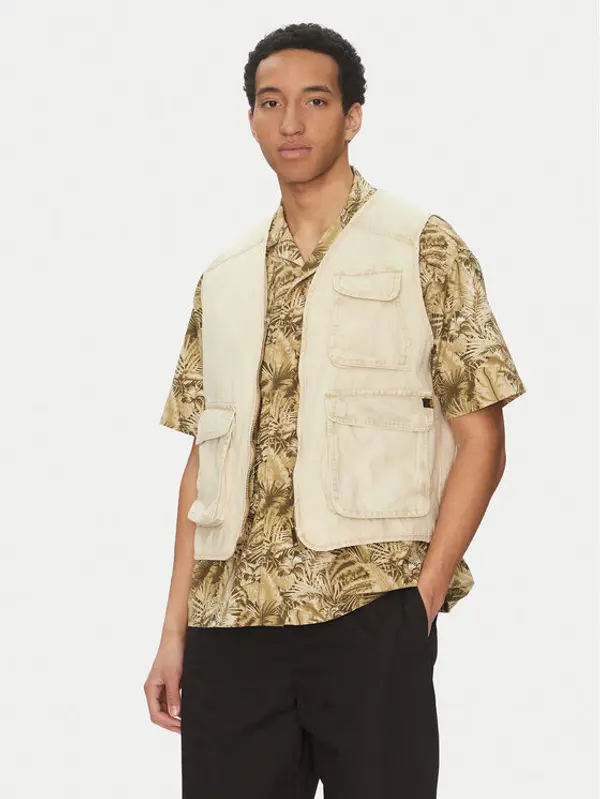 Alpha Industries Alpha Industries Prsluk Canvas Acid Vest 156140 Bijela Loose Fit