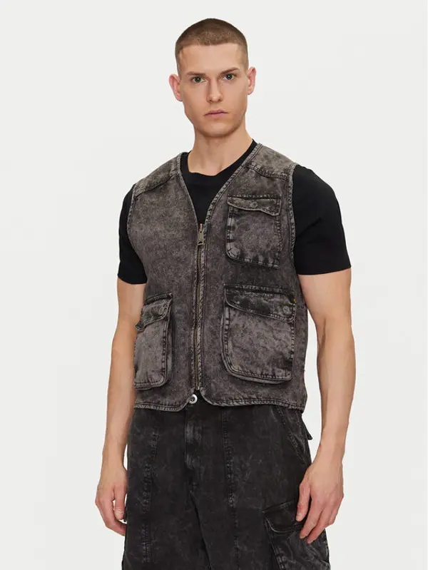 alpha industries Alpha Industries Prsluk Canvas Acid Vest 156140 Crna Regular Fit