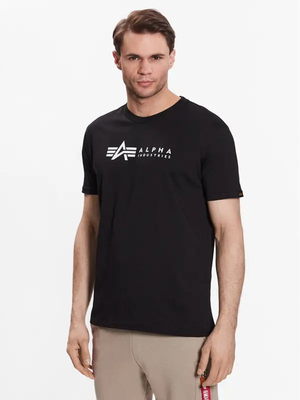 alpha industries Alpha Industries Set t-shirt majica﻿ Alpha Label 118534 Crna Regular Fit