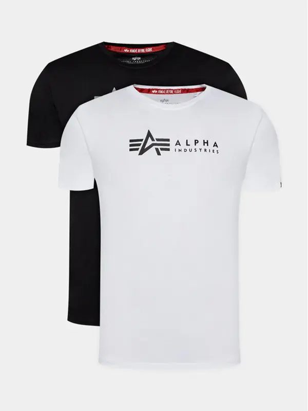 alpha industries Alpha Industries Set t-shirt majica﻿ Alpha Label T 118534 Crna Regular Fit