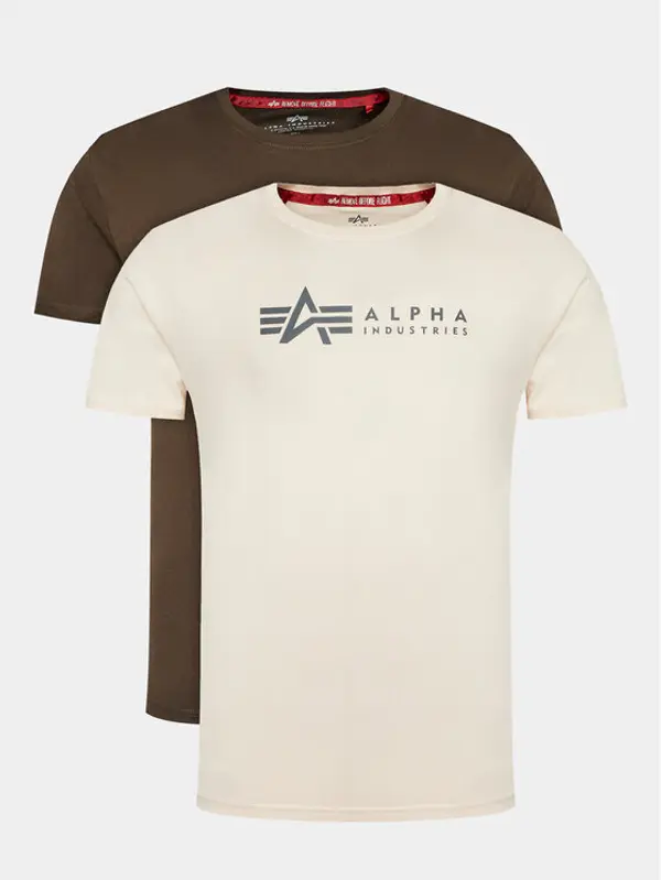 alpha industries Alpha Industries Set t-shirt majica﻿ Alpha Label T 2 118534 Šarena Regular Fit